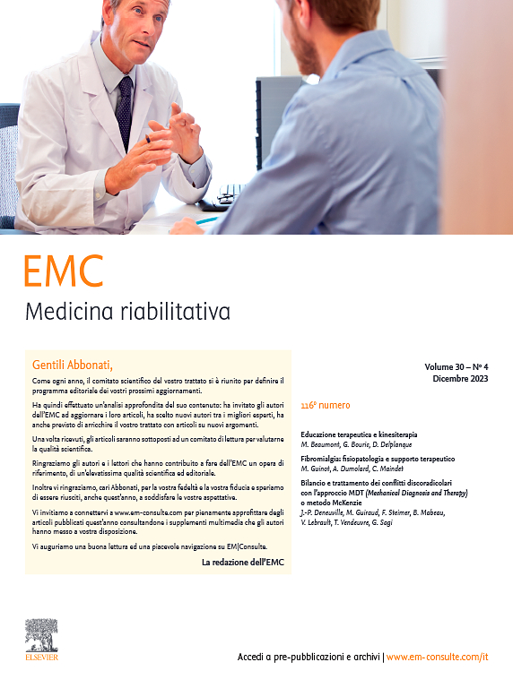 Go to journal home page - EMC - Medicina Riabilitativa